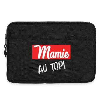 MAMIE. GRAND-MERE. FÊTE DES MÈRES. BONNE FÊTE - Sacoche pour ordinateur portable 13 pouces - noir - Devant