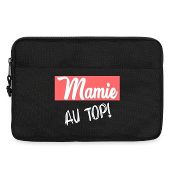 MAMIE. FÊTE DES MÈRES. BONNE FÊTE MAMIE. JE T'AIME - Sacoche pour ordinateur portable 13 pouces - noir - Devant