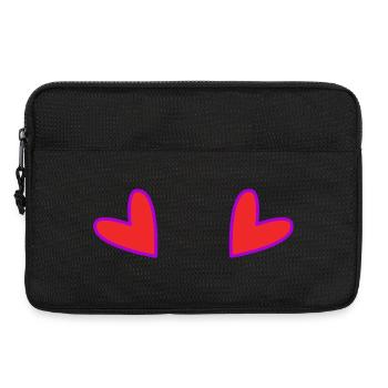 COEUR. FÊTE DES MÈRES. COEUR. BONNE FÊTE. MAMAN - Sacoche pour ordinateur portable 13 pouces - noir - Devant