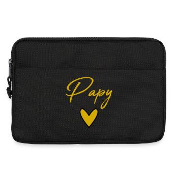 PAPY. PAPA. FÊTE DES PÈRES. BONNE FÊTE PAPA. BONNE - Sacoche pour ordinateur portable 13 pouces - noir - Devant