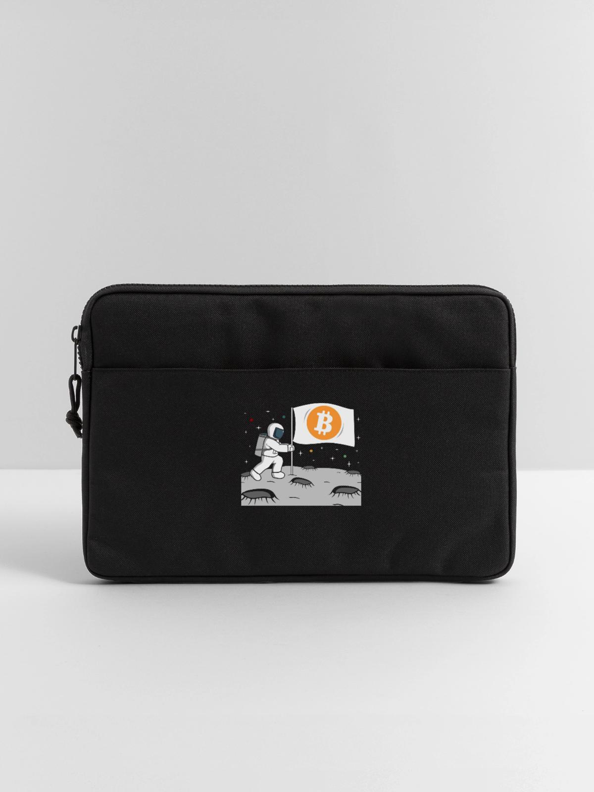 Astronaut Bitcoin Mond BTC - Laptoptasche 13" - Schwarz - Vorne