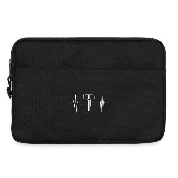 Rennrad Herzschlag Herzfrequenz Fahrrad - Laptoptasche 13" - Schwarz - Vorne