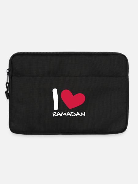 Ich liebe Ramadan Geschenk Herz - Laptoptasche 13" - Schwarz