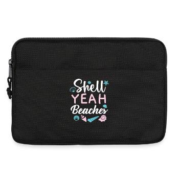 Shell Yeah Beaches Muschelsammlung Beachcombing - Laptoptasche 13" - Schwarz - Vorne