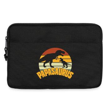 Papasaurus TRex Papa Dinosaurier Vatertag - Laptoptasche 13" - Schwarz - Vorne