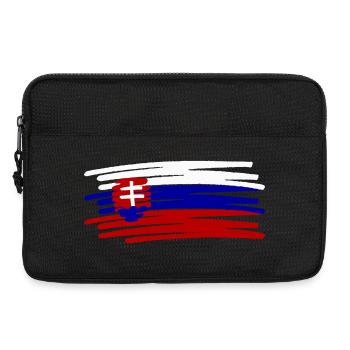 Slowakia Slovakia Flag Flagge painted gemalt - Laptoptasche 13" - Schwarz - Vorne