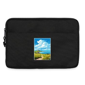 Isle Of Rum Schottland Vintage Reiseposter WPA Kunst - Laptoptasche 13" - Schwarz - Vorne
