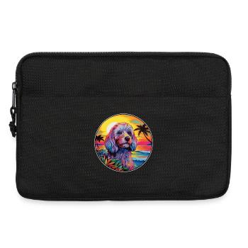 Cockapoo Hunderasse Buntes Karikatur Aquarell - Laptoptasche 13" - Schwarz - Vorne