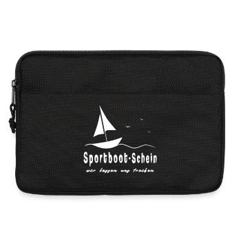 Sportbootschein SBF Sportsbootführerschein - Laptoptasche 13" - Schwarz - Vorne