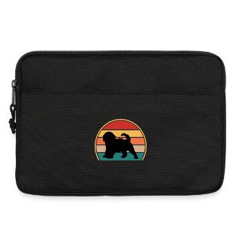 Cockapoo Hundeliebhaber Silhouette Vintage Sonnenuntergang - Laptoptasche 13" - Schwarz - Vorne