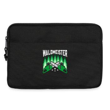 Waldmeister Holzfäller Forstwirt Baumfäller - Laptoptasche 13" - Schwarz - Vorne