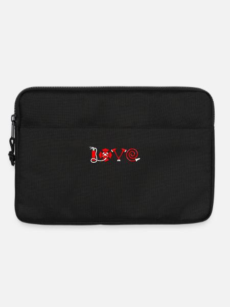Firefighter Love Feuerwehr Leidenschaft Liebe - Laptoptasche 13" - Schwarz