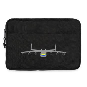 Antonov An 225 weiß gelb blau - Laptoptasche 13" - Schwarz - Vorne