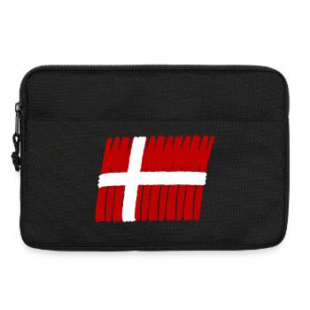 Dänemark Dansk Flag painted Kopenhagen Scandinav - Laptoptasche 13" - Schwarz - Vorne