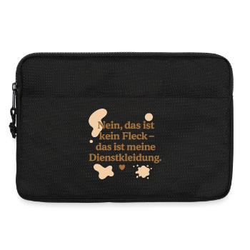 Das ist kein Fleck! (beige) - Laptoptasche 13" - Schwarz - Vorne