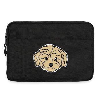 Doodle Puppy Head - Laptoptasche 13" - Schwarz - Vorne