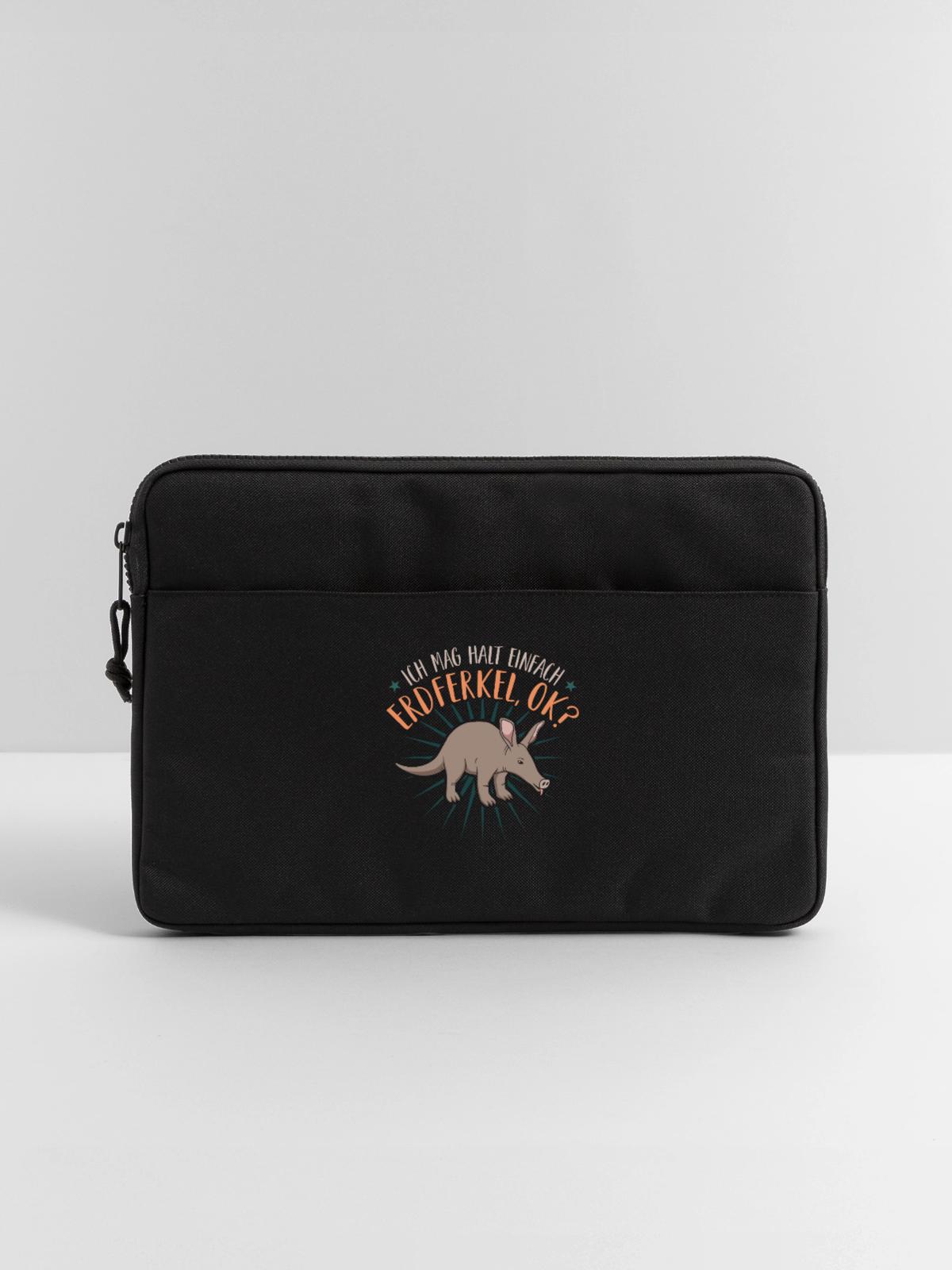Erdferkel Ok Lustig Aardvark - Laptoptasche 13" - Schwarz - Vorne