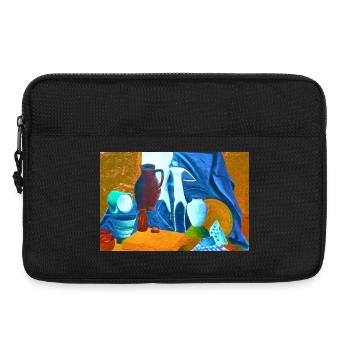 Farbenfrohes Stilleben - Kunst in kräftigen Farben - Laptoptasche 13" - Schwarz - Vorne
