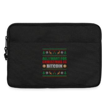 Christmas BTC Investor Bitcoin - Laptoptasche 13" - Schwarz - Vorne