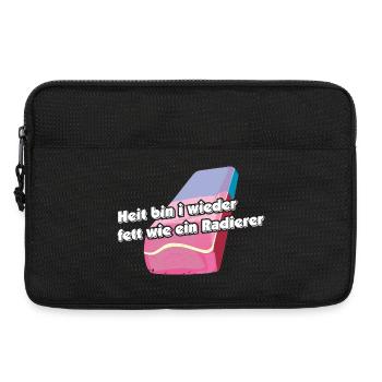fett wie ein Radiere, österreichisch für betrunken - Laptoptasche 13" - Schwarz - Vorne