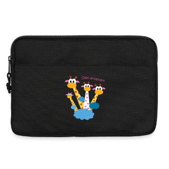 Giraffenfreunde - Olen erilainen - Finnisch - Laptoptasche 13" - Schwarz - Vorne