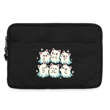Kawaii Geisterkatzen - Laptoptasche 13" - Schwarz - Vorne