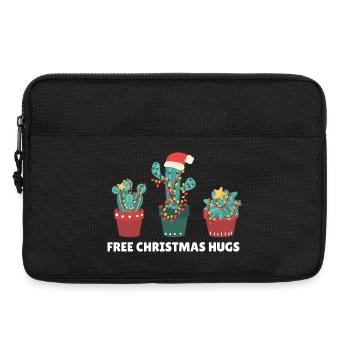 Free Christmas Hugs lustige Kakteen Pflanzen - Laptoptasche 13" - Schwarz - Vorne
