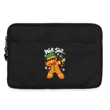 Well Shit Dabbing Gingerbread Man Funny Christmas - Laptoptasche 13" - Schwarz - Vorne