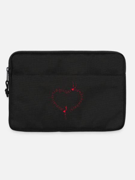 Sozialvertraeglicher Menschenhass Herz - Laptoptasche 13" - Schwarz