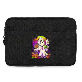 Halloween Geist Pausenaufsicht Lehrkraft - Laptoptasche 13" - Schwarz - Vorne
