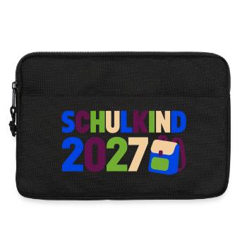 Schulkind 2027 Einschulung - Laptoptasche 13" - Schwarz - Vorne