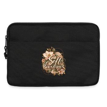 Weiche Grenzblumen - Laptoptasche 13" - Schwarz - Vorne