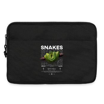 Green Tree Python Modern Reptile Keeper Streetwear - Laptoptasche 13" - Schwarz - Vorne