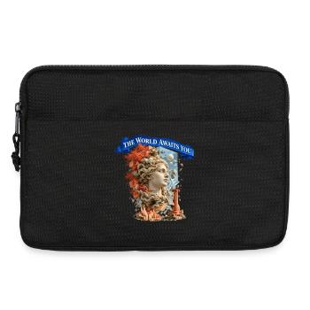 The World Awaits You – Surreale Weltreise - Laptoptasche 13" - Schwarz - Vorne