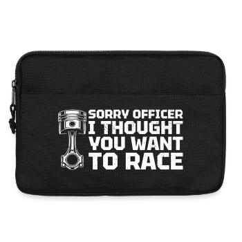 Sorry Officer Car lover car guy mechanic - Laptoptasche 13" - Schwarz - Vorne