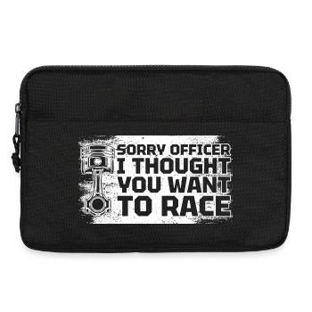 Sorry Officer Car lover car guy mechanic - Laptoptasche 13" - Schwarz - Vorne