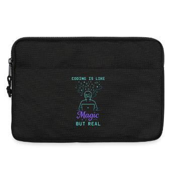 Coding Is Like Magic But Real - Laptoptasche 13" - Schwarz - Vorne