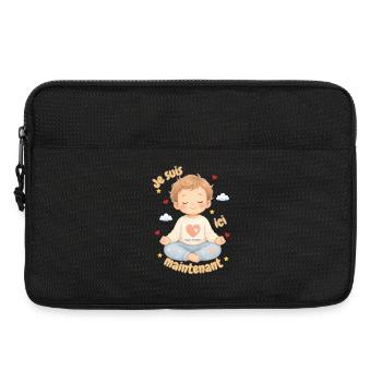 Ich bin jetzt hier, Kindermeditation - Laptoptasche 13" - Schwarz - Vorne