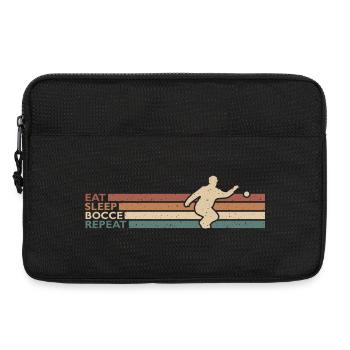 Eat Sleep Bocce Repeat Boccia Und Petanque Spieler - Laptoptasche 13" - Schwarz - Vorne