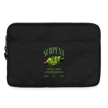 Green Tree Python Modern Reptile Keeper Streetwear - Laptoptasche 13" - Schwarz - Vorne