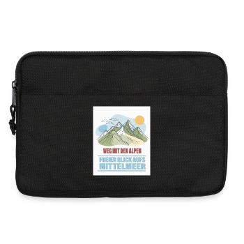 Weg mit den Alpen – Freier Blick aufs Mittelmeer - Laptoptasche 13" - Schwarz - Vorne