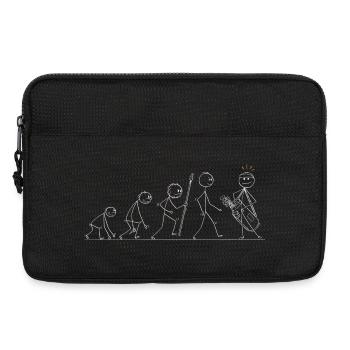 Evolution der Menschheit, Golfer - Laptoptasche 13" - Schwarz - Vorne