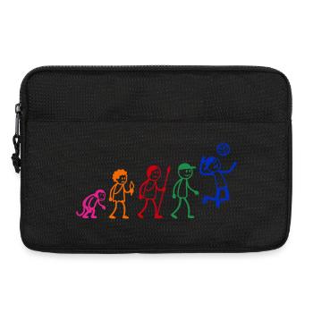  Evolution Volleyball Volleyballer Strichmänchen - Laptoptasche 13" - Schwarz - Vorne
