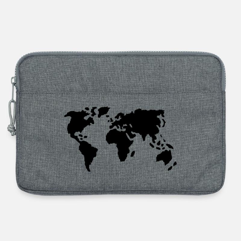 Welt - Laptoptasche 13" - Grau meliert