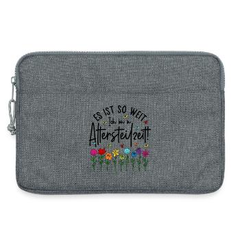 Es ist soweit Ich bin in Altersteilzeit - Blumen - Laptoptasche 13" - Grau meliert - Vorne