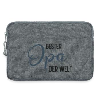 Bester Opa der Welt - Spruchdesign - Laptoptasche 13" - Grau meliert - Vorne