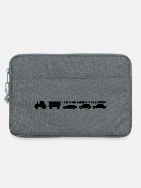 Ich und meine Follower - Landwirt Traktor Autos - Laptoptasche 13" - Grau meliert