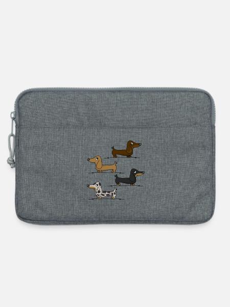 Dackeln - Laptoptasche 13" - Grau meliert