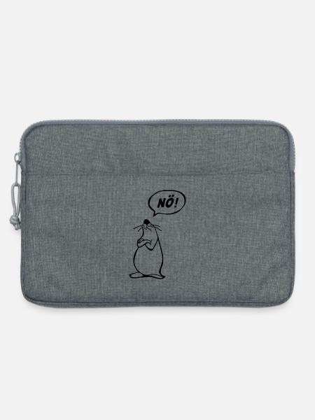 Nö Maus schwarz NÖ - Laptoptasche 13" - Grau meliert