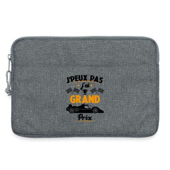 Je peux pas j'ai Grand Prix - Sacoche pour ordinateur portable 13 pouces - gris chiné - Devant